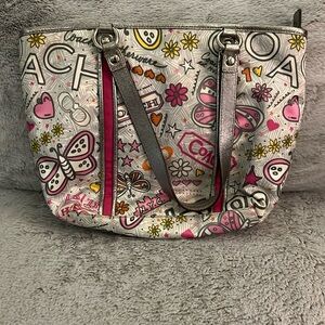 Coach Bandana Graffiti Butterfly Bag